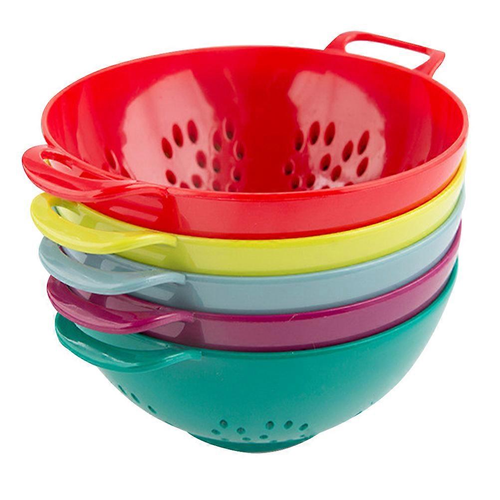 5pcs Multifunctional Fruit & Vegetable Washing and Draining Basket, Easy Use Storage Holder for Home or Restaurant, Assorted Colors