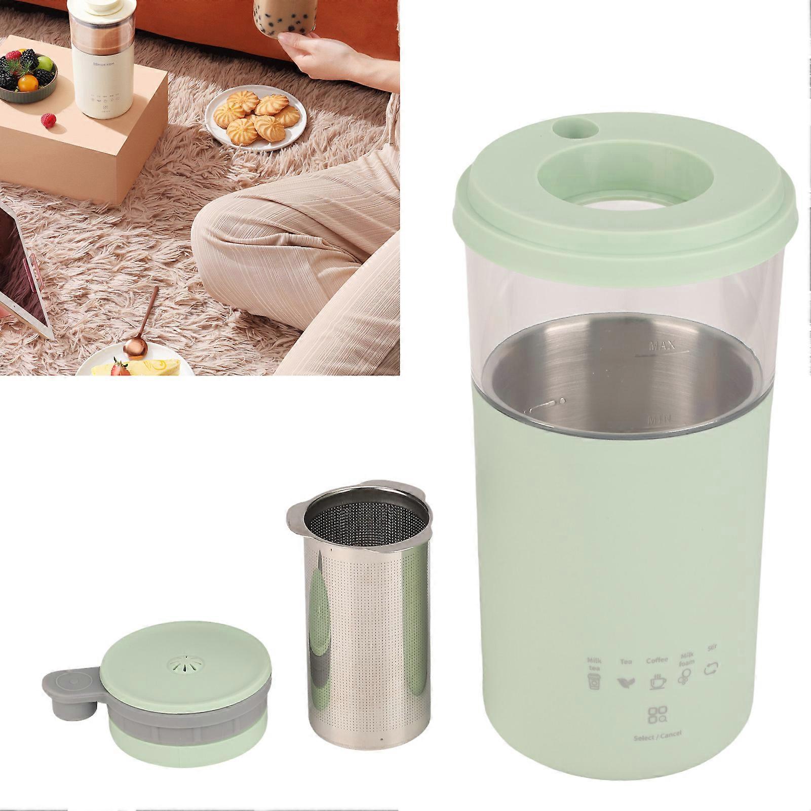 電気ミルク泡立て器 350ml 磁気攪拌加熱小型ポータブル 電動ミルク泡立て器コーヒー泡立て器