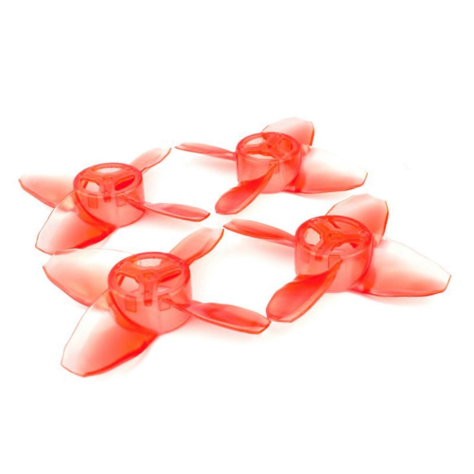 4pcs Indoor Drones  Edges  Lightweight & Easy To Install Propeller Replacement Smooth Flight Propellers for Tinyhawk   Red