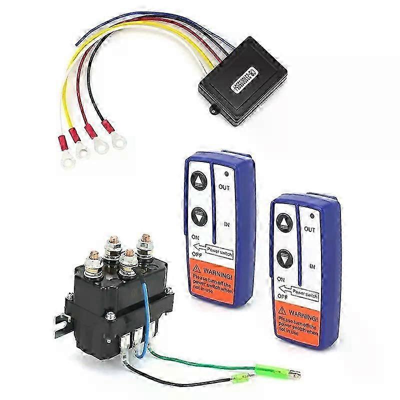Wireless Remote Control Winch Kit 12V  250A  Waterproof  Solenoid Relay Contactor+ 2Pcs Wireless Winch Remote Control