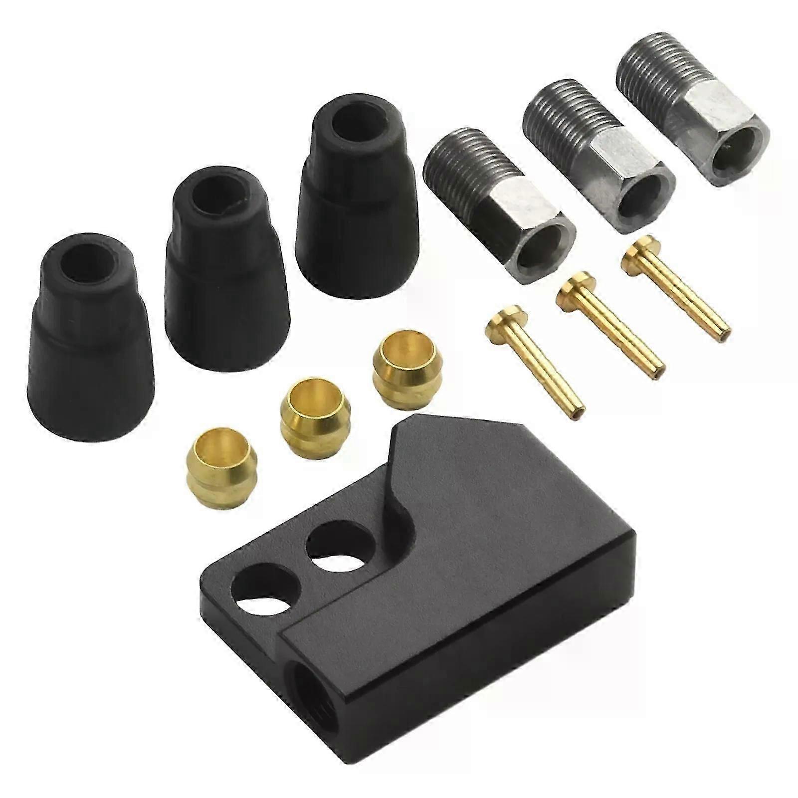 Bicycle Hydraulic Brake Line Tee 1 To 2 Adapter Aluminum Alloy Oil Brake Modified Connector Distributions Valve Set Bike Parts