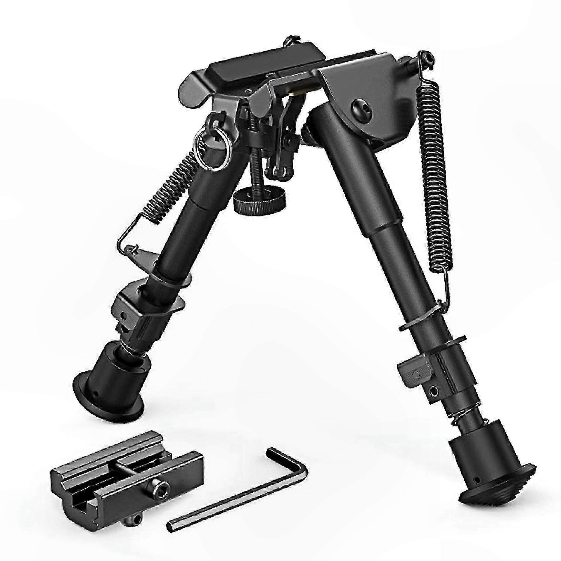 Tactical Bipod with Adjustable Legs for Stability, Black Anodized Finish, 6-9 Inch Length Range
