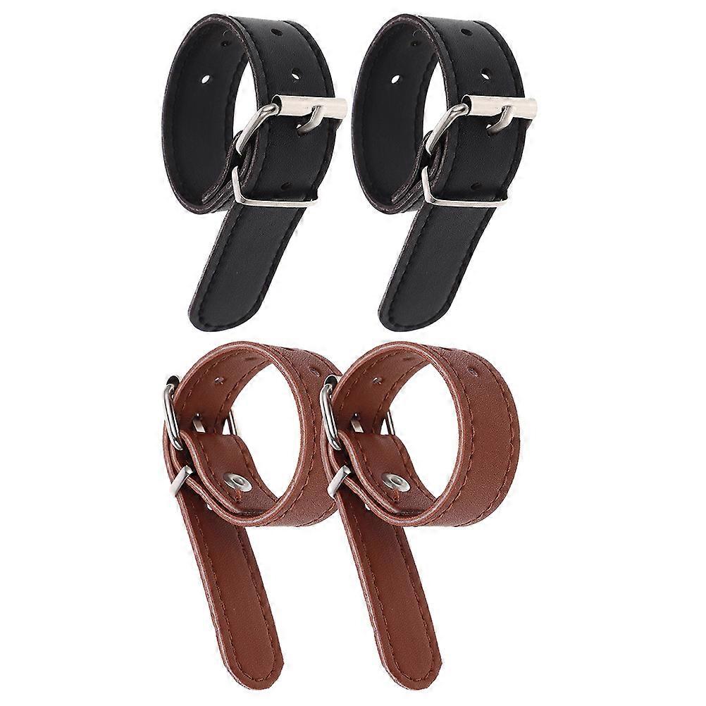 Adjustable Bike Front Basket Straps 2 Pairs, PU , Sturdy Load Bearing Belts for Secure Fit, Easy Installation for Cycling and Scooters