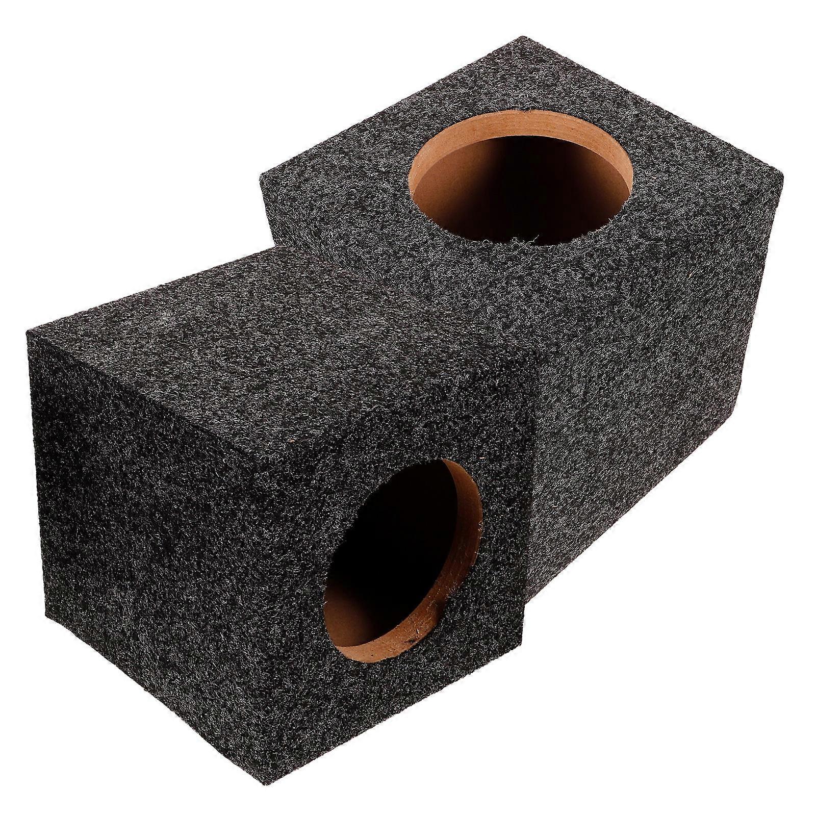 Car Speaker Accessory Subwoofer Box Refitting Supply Square Shape Black Color 17.50X17.00X17.00CM Diy Enthusiasts 1 Pair