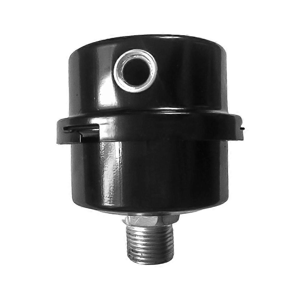 Thread Air Compressor Silencer Black Metal Air Intake Muffler 1/2 Inch Thread Improving Efficiency 1Pack