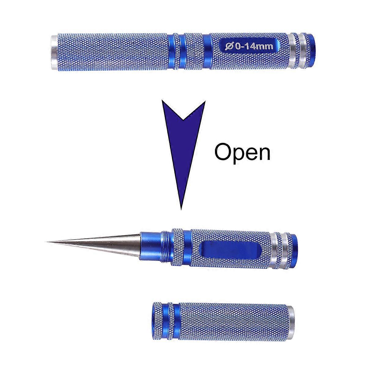 Rc Expanding Hole Opener Tool For Rc Car And Helicopter Model Making Blue Diameter 0-14mm Professional Design 1Pack