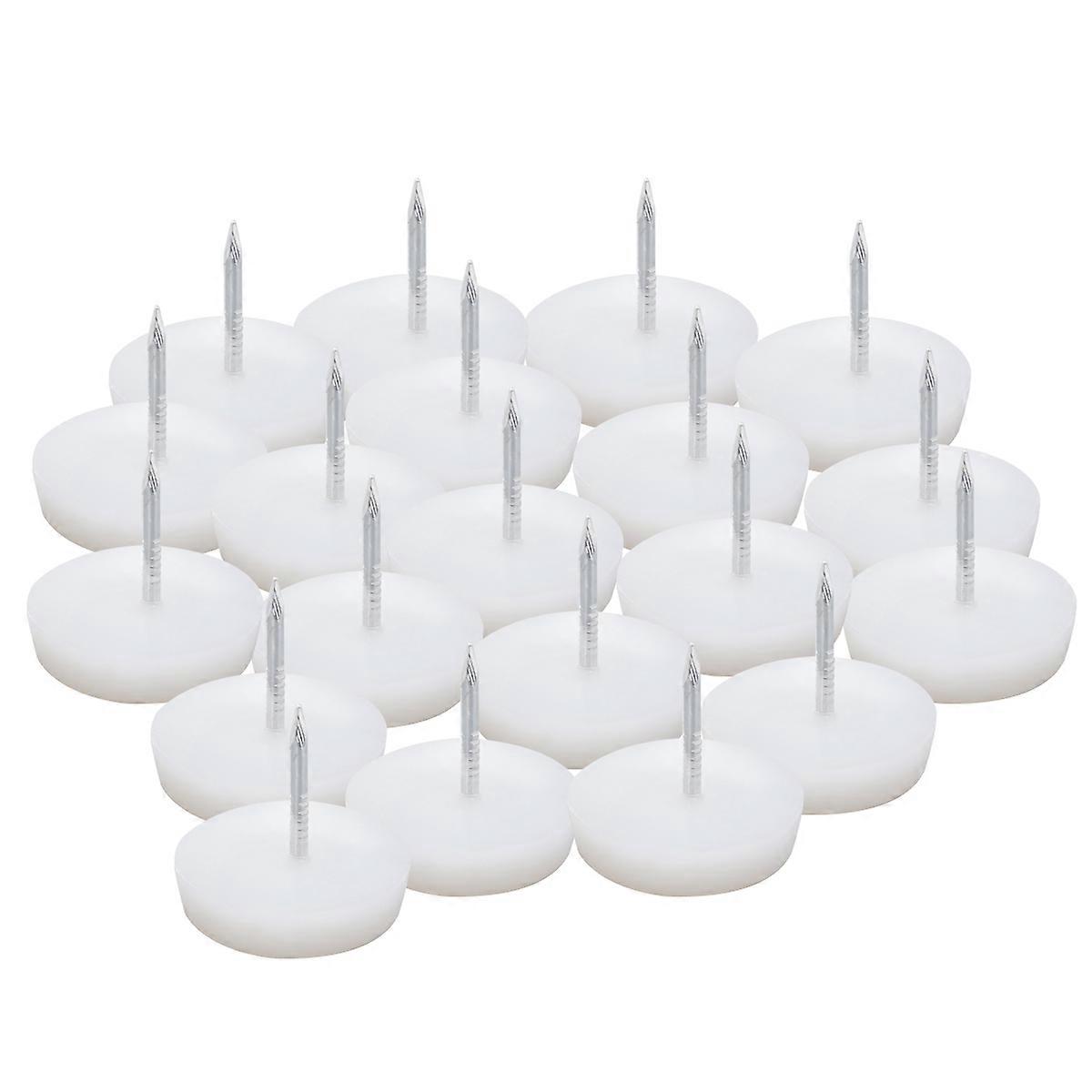 White Nylon Furniture Nails for Sofa Use Durable Decorative Tacks Increase Sofa Height 30 Pieces