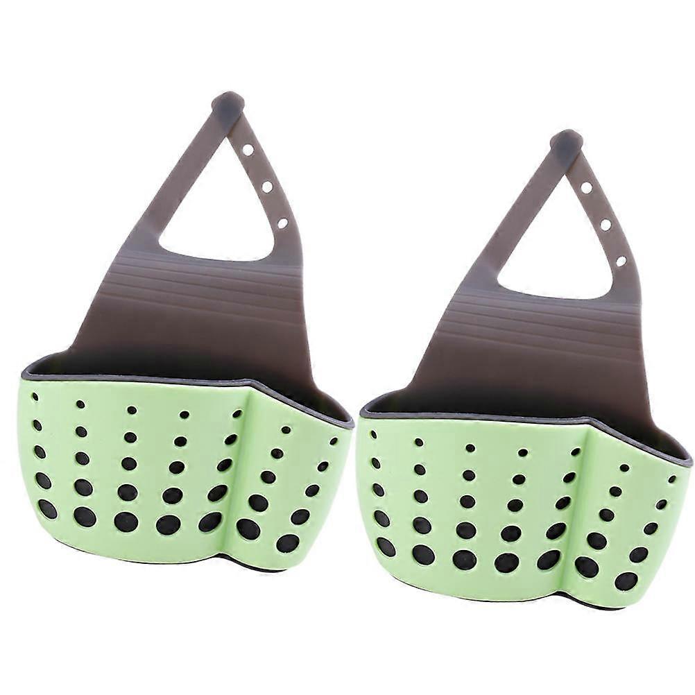 Multi-Functional Kitchen Sink Rack Hanging Vegetable Baskets for Kitchen Drainage Organizer 2Set