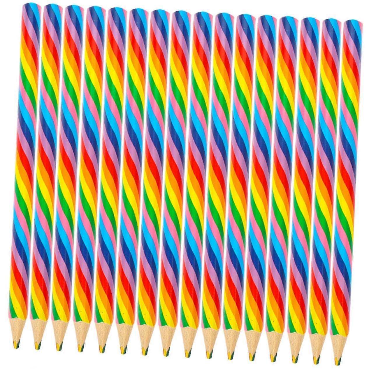 16-Piece Multicolor Rainbow Colored Pencils for School and Crafting, Ergonomic Design for Drawing and Writing