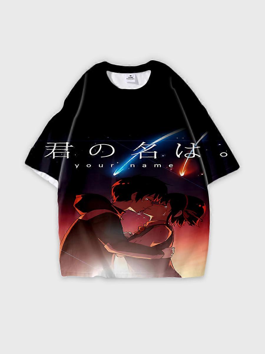 T-shirt round neck Cartoon Pattern loose short sleeve D2022