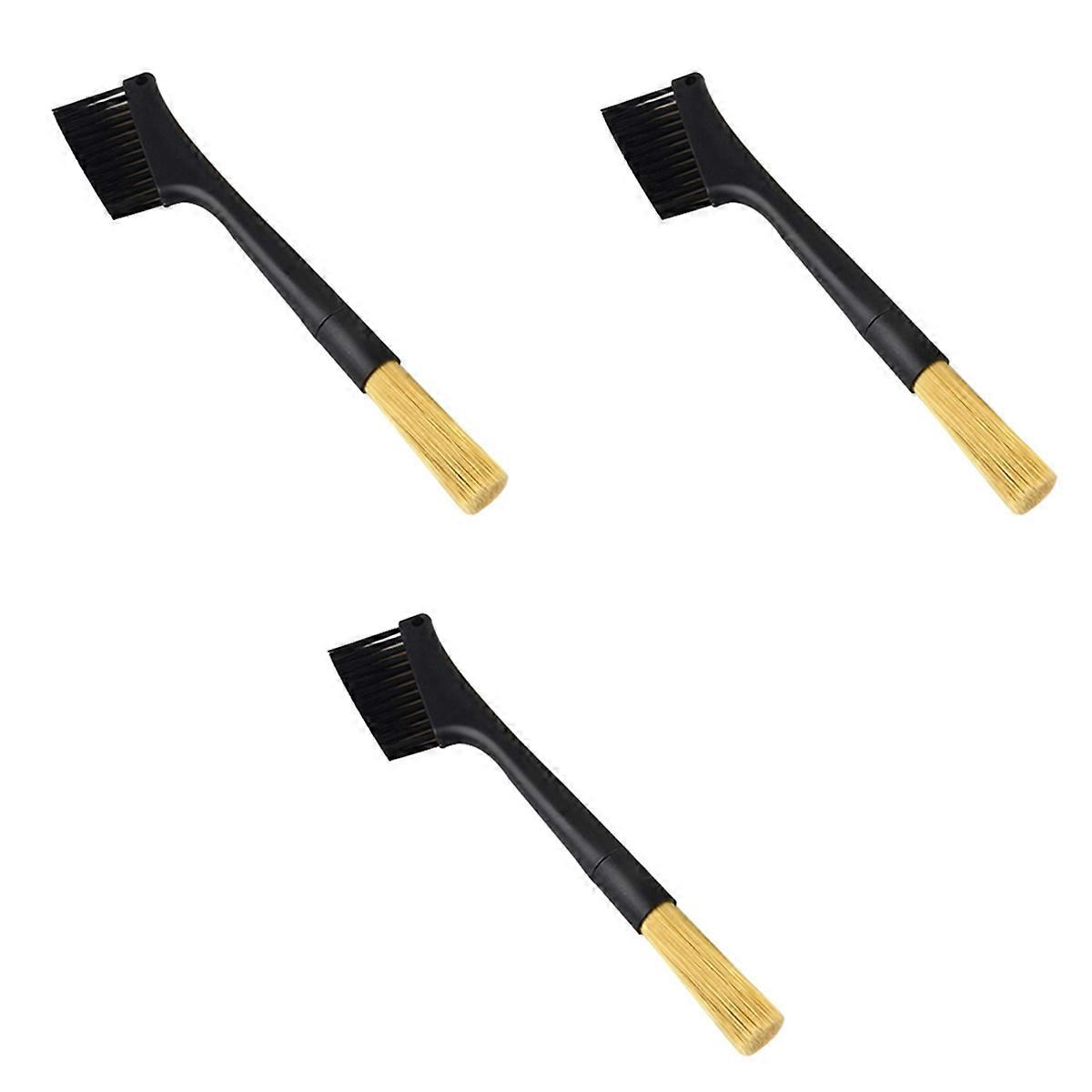3X Double Head Coffee Brush Espresso Coffee Grinder Machine Clean Brush Matcha Keyboard Dusting Tool