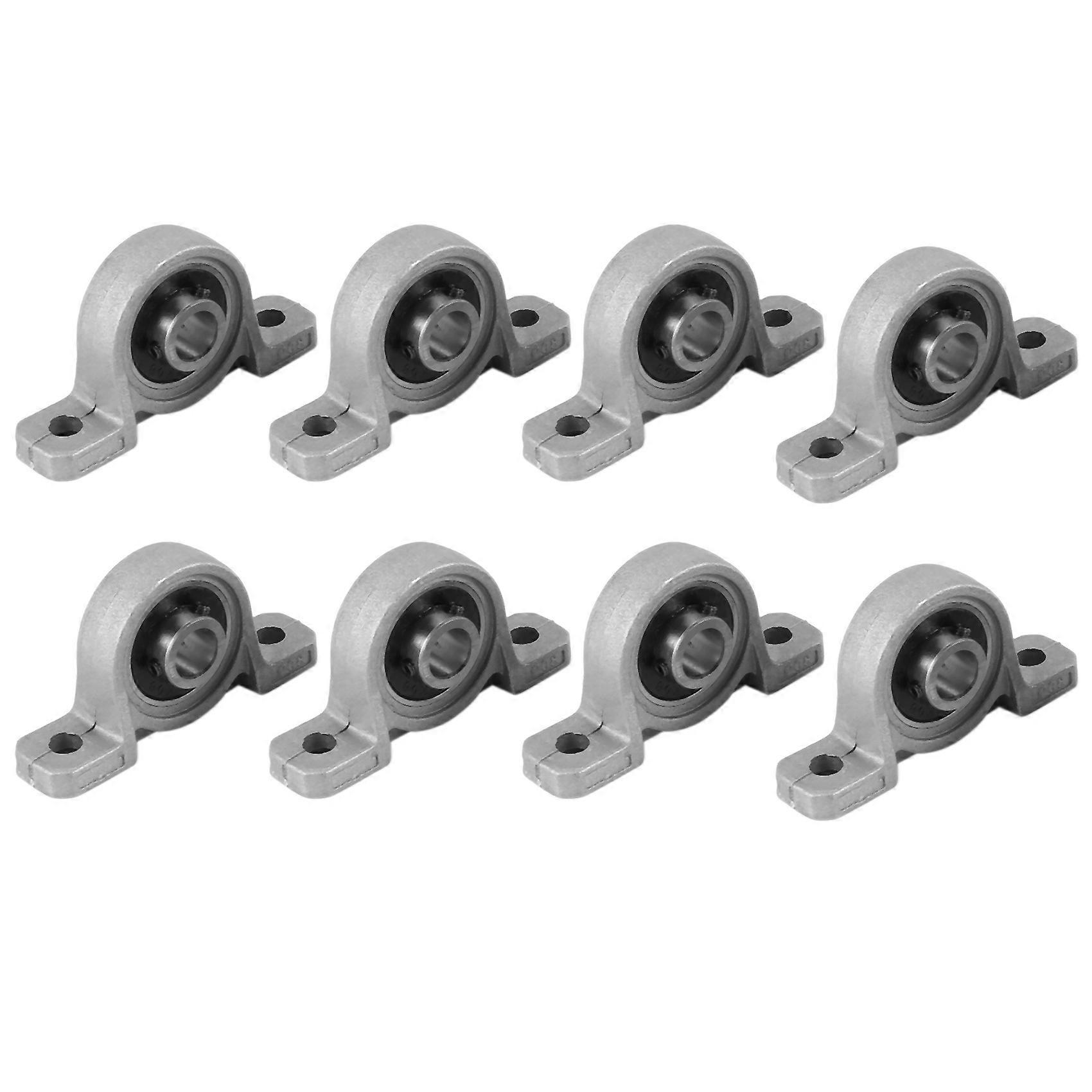 8Pcs KP08 Pillow Block Mounted Ball Bearing (Diameter 8mm Bore) Zinc Alloy Pillow Block Bearing