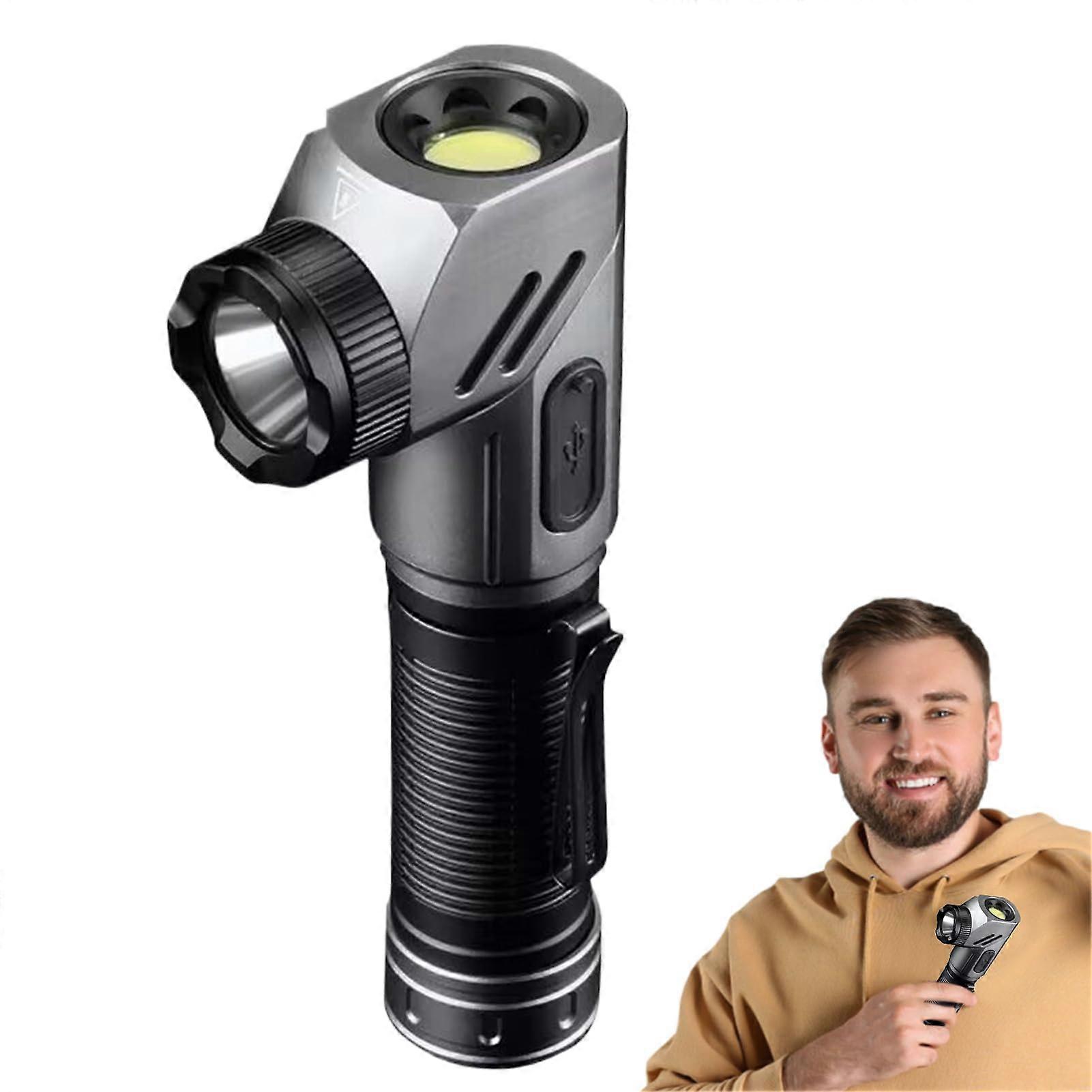 1500 Lm 90Degree Flashlight with Magnetic Base, Compact and Lightweight, for Outdoor Adventures