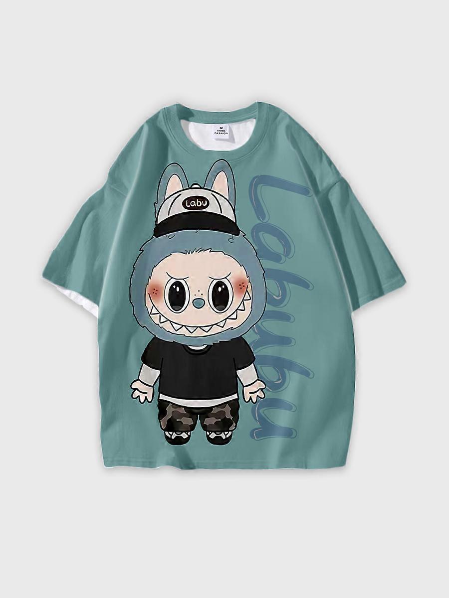 T-shirt round neck Pattern loose short sleeve P2574