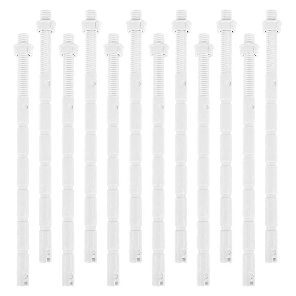 Flush Button Toilet Tank Button Assembly Replacement for Bathroom Installation White 15.20X1.50X1.50CM Flush Mechanism Repair 12Pcs