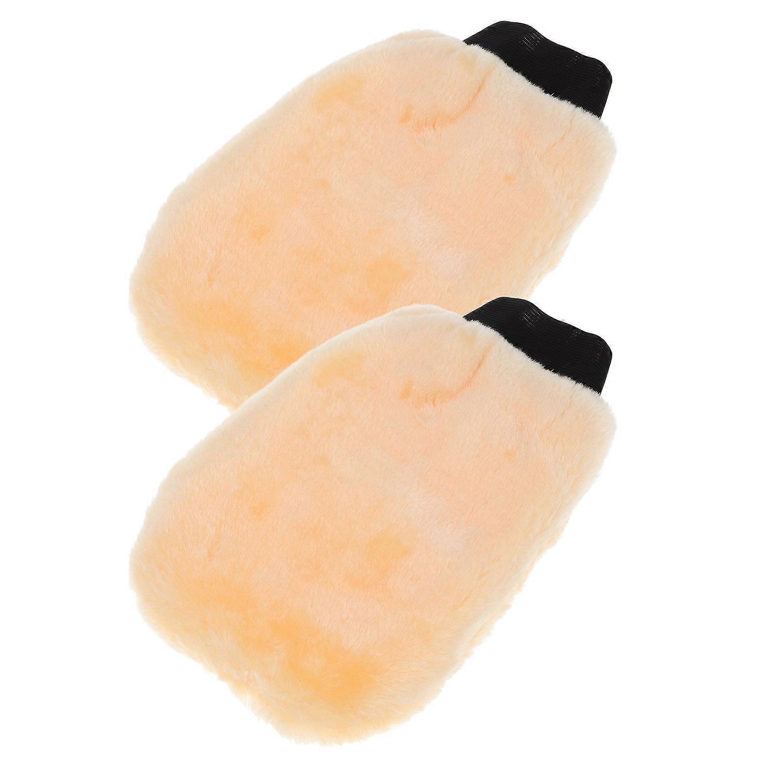 2pcs Thick Car Washing Gloves Double Sided Mitts for Waxing & Cleaning – Durable, Easy to Clean, Versatile Vehicle Maintenance Tool for Cars and