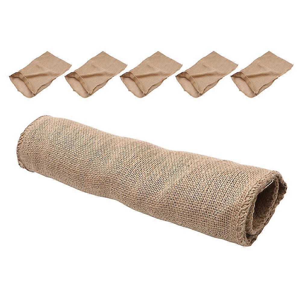 6pcs Reusable Natural Burlap Bags for Potatoes, Sack Race, Outdoor Storage – Pouches for Sustainable Living and Flood Protection