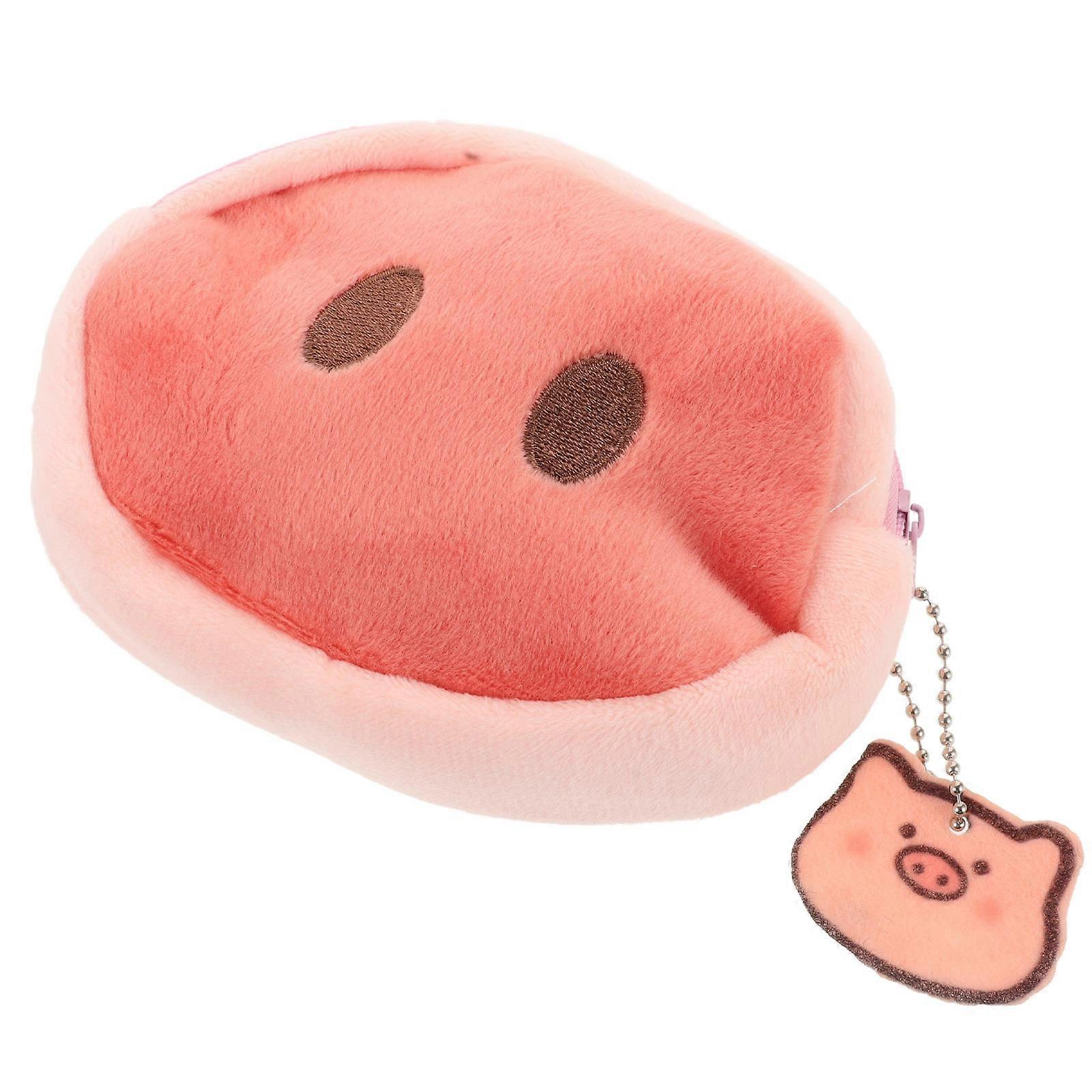 Compact Zipper Coin Purse with Cute Pig Nose Design – Multi Functional Plush Pouch for Keys, Lipstick, Jewelry and Small Accessories – Portable and