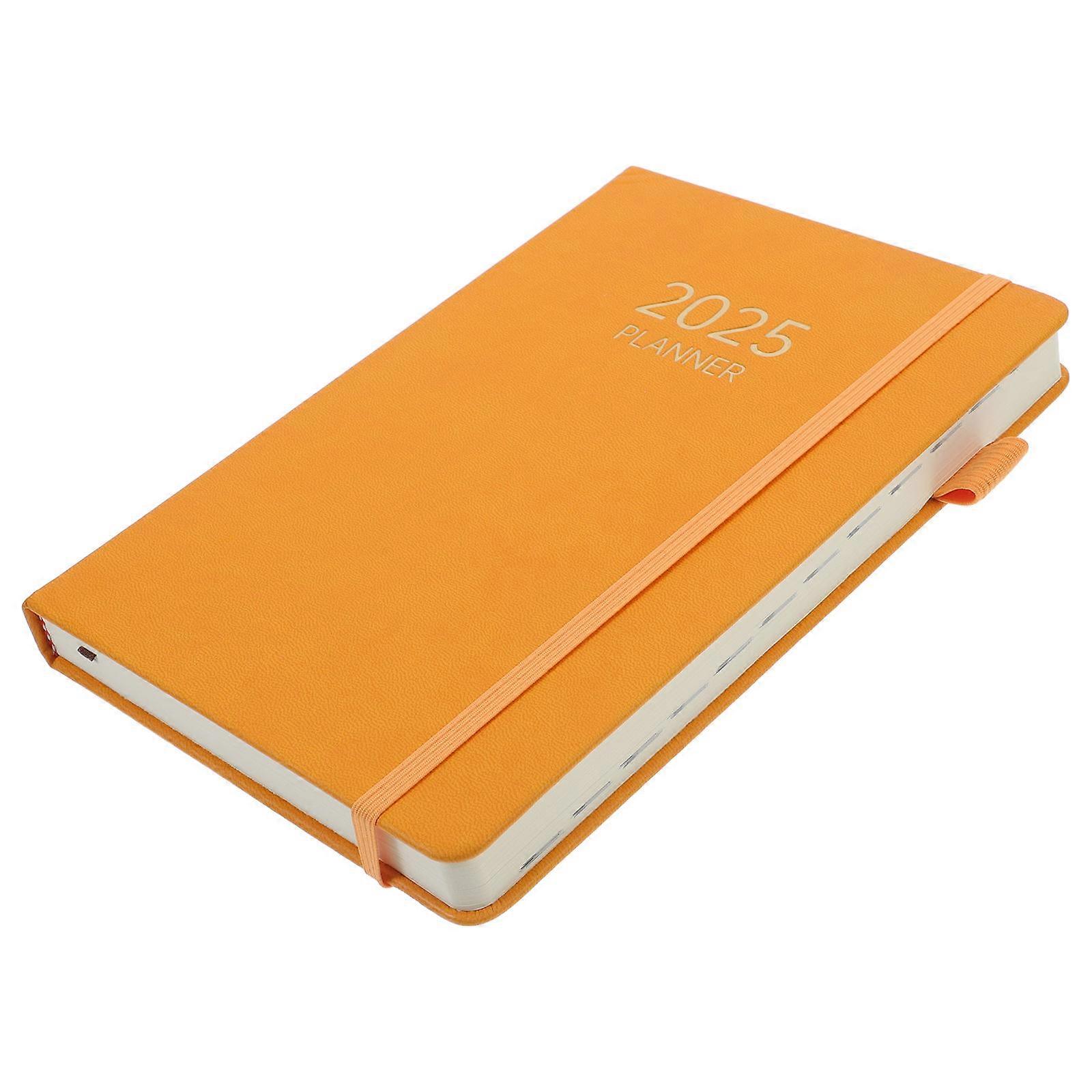 Multi-Function Academic Planner Notebook For Professionals With Orange Cover Ink-Proof Paper 1Set