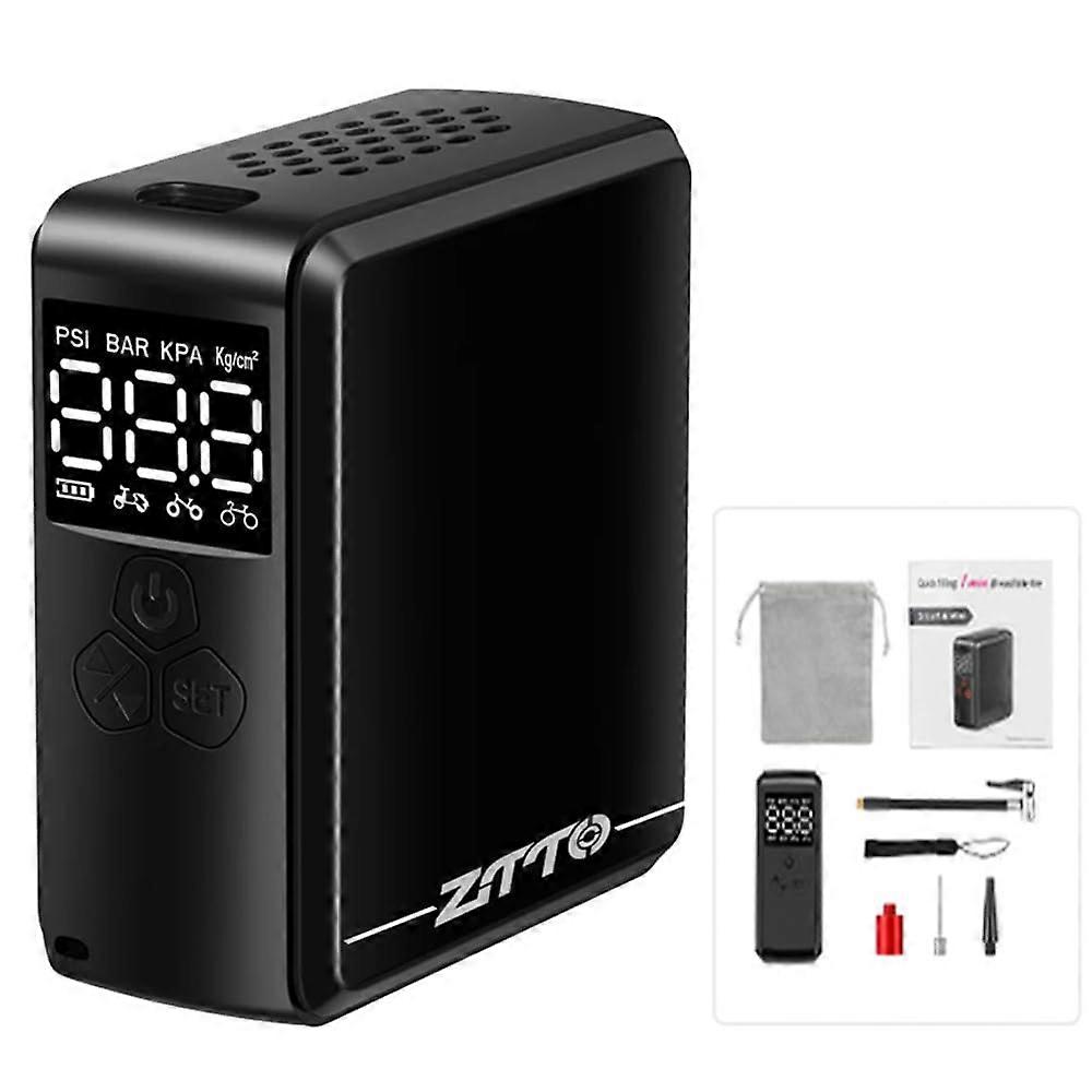 Tiny Air Pump for Car Tyres and Inflatable Bikes, 150 PSI High Pressure, Portable with LCD Display and Universal Nozzles