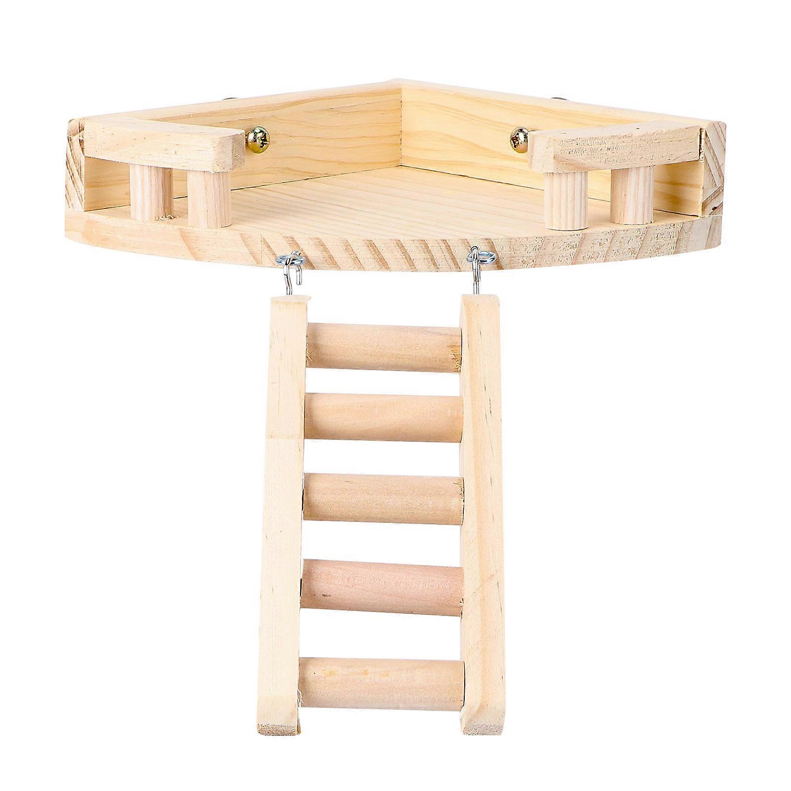 Hamster Playing Ladder Toy for Pet Made of Durable Plastic Beige Color Suitable for Small Animals