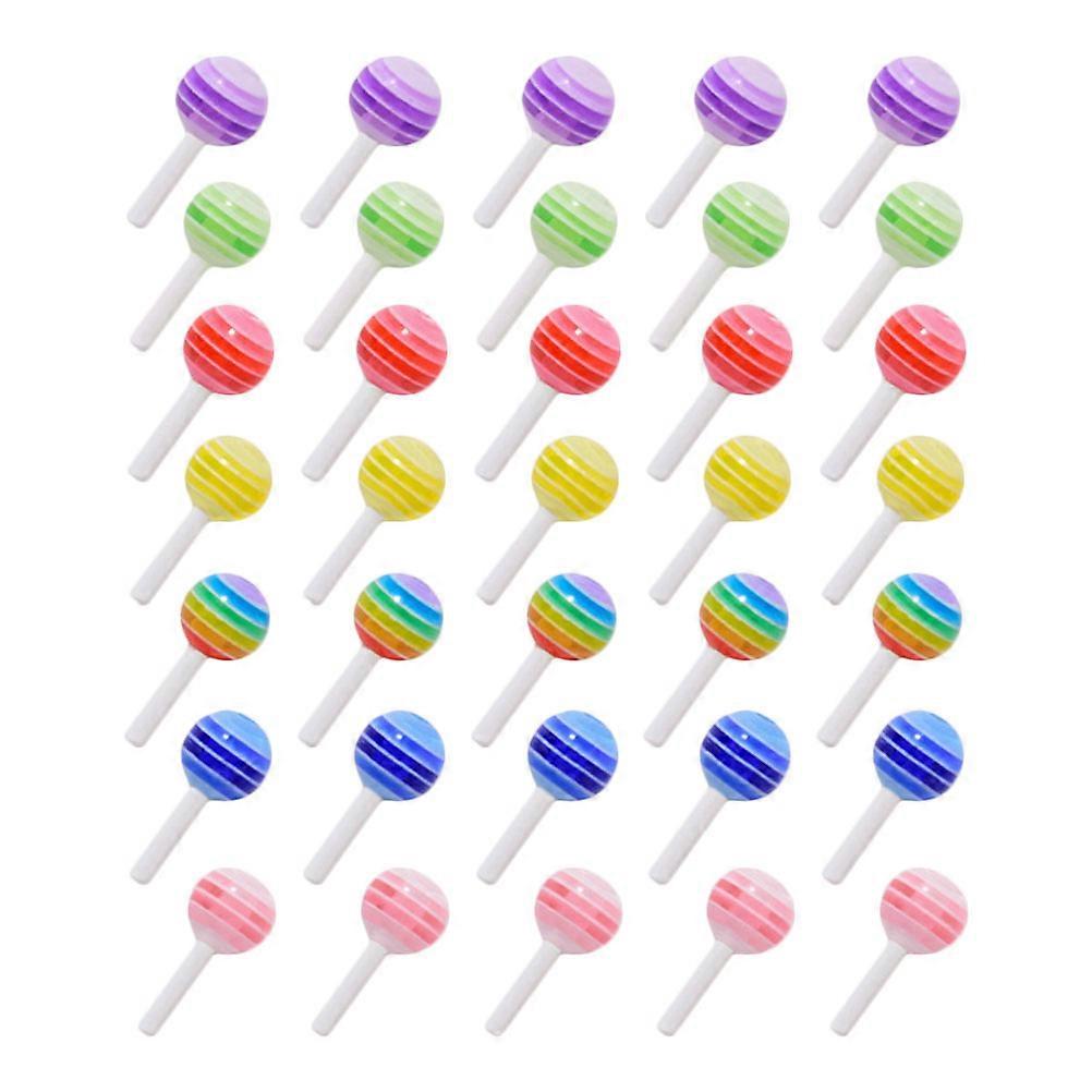 Lollipop Nail Art Supplies 50Pcs Resin Nail Art Ornaments Assorted Color DIY Decor Nail