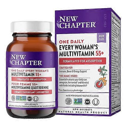 New Chapter One Daily Every Woman's Multivitamin 55+, 60 Tabs (Pack of 3)