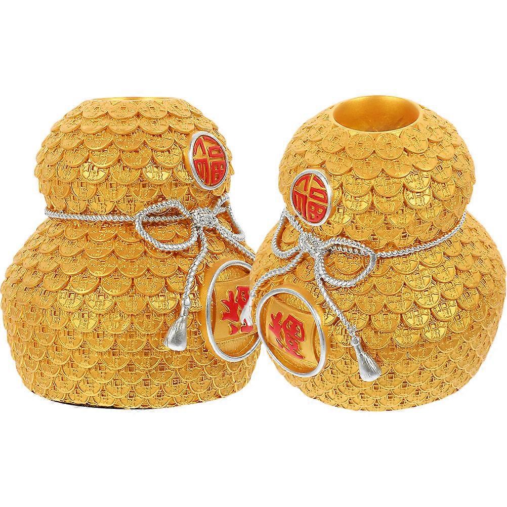 Abstract Gourd Statue Craft For And Home Décor Versatile Design Assorted Color 2Pcs