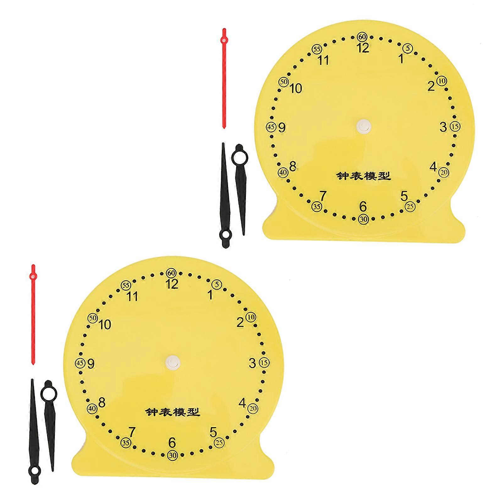 2 PCS/Pack Creative Learning Time Clock Model Science Teaching Aids