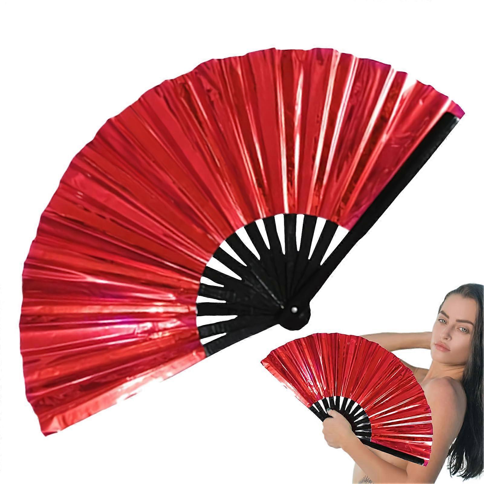 Fan for Dancing Klackfan | Large Foldable Hand Fan for Kung Fu Tai Chi | Clapper Hand Fan for Men and Women