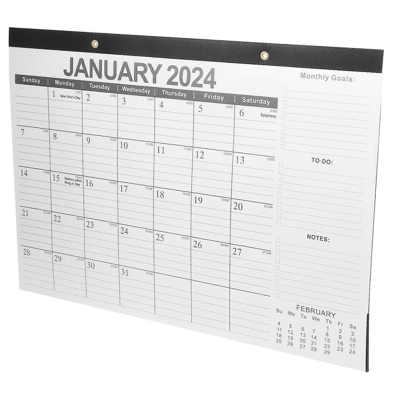 Desk Calendar For Office Use Simple Style 2024-2025 American Holidays Multi 1Pack