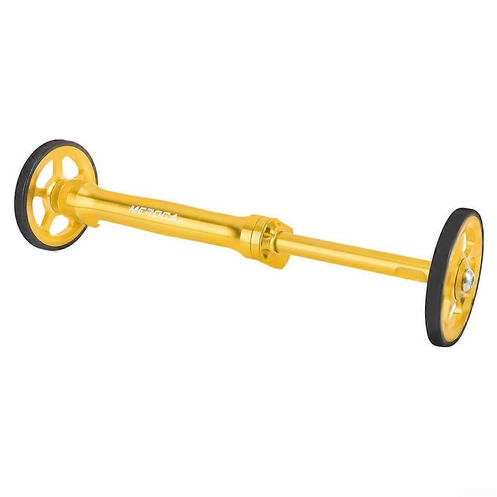 Folding Bike With Extension Bar, Aluminium And Rubber, Compatible With Brompton And 3Sixty, Gold-Colored