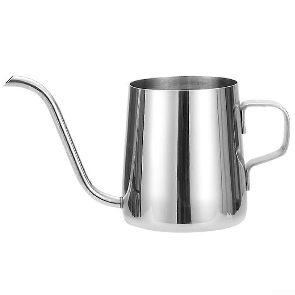 Pour Over Kettle 350ml with Ergonomic Handle in Silver - 304 Stainless Steel for Easy Cleaning