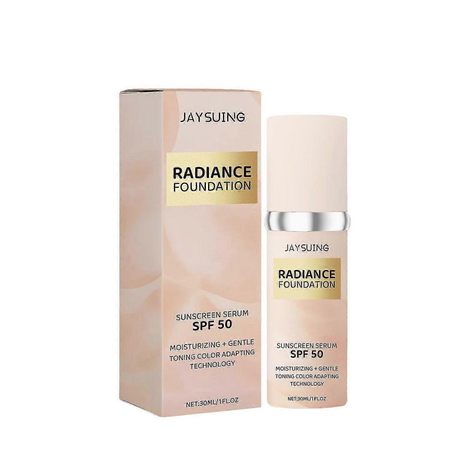 Radiance Foundation SPF 50 - Hydrating & Color-Adaptive Serum Foundation with Sun Protection, Nouris