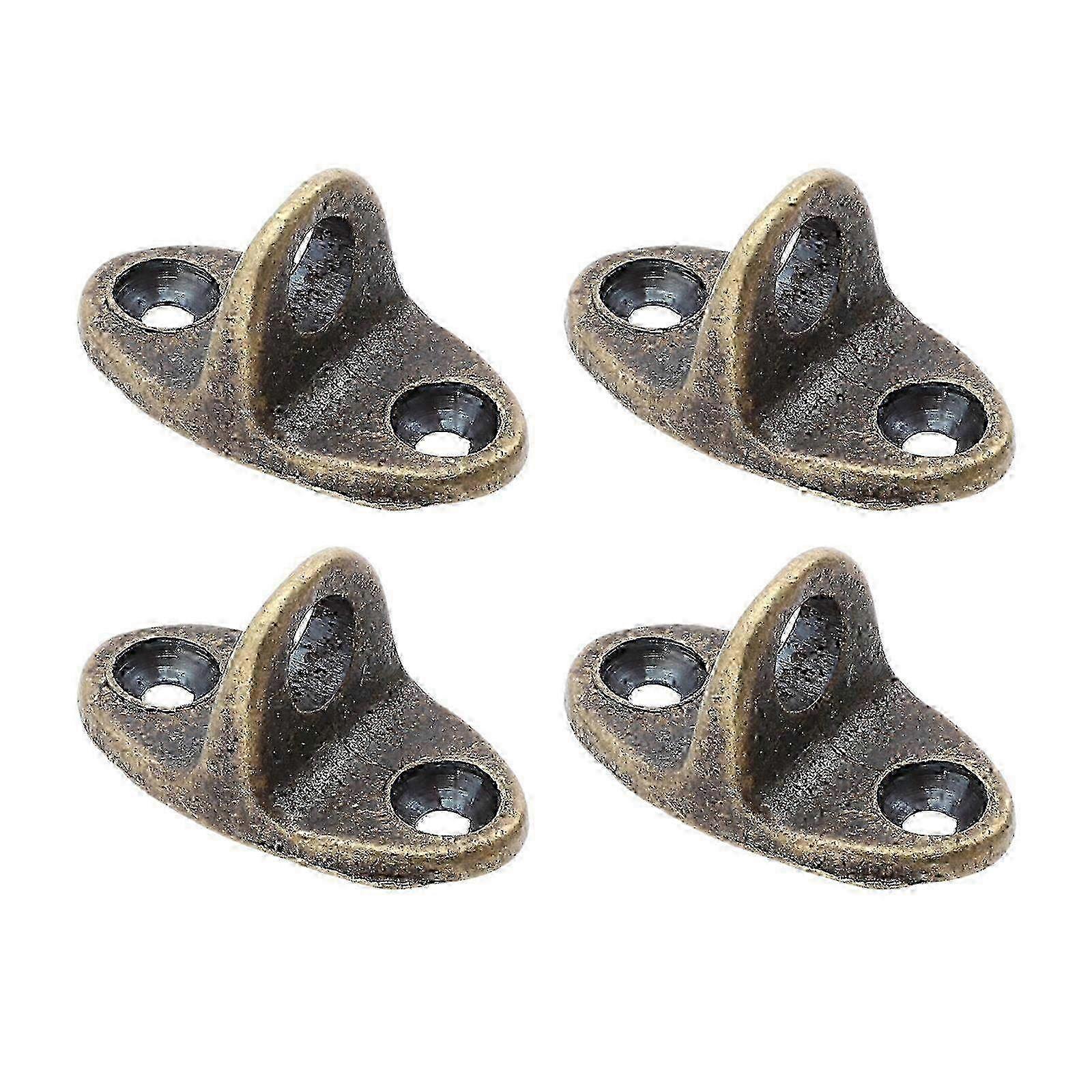 4 Pack of Swivel Wall Mount Hooks with Brass Screw Eyes and Snap Hangers Edition 0724