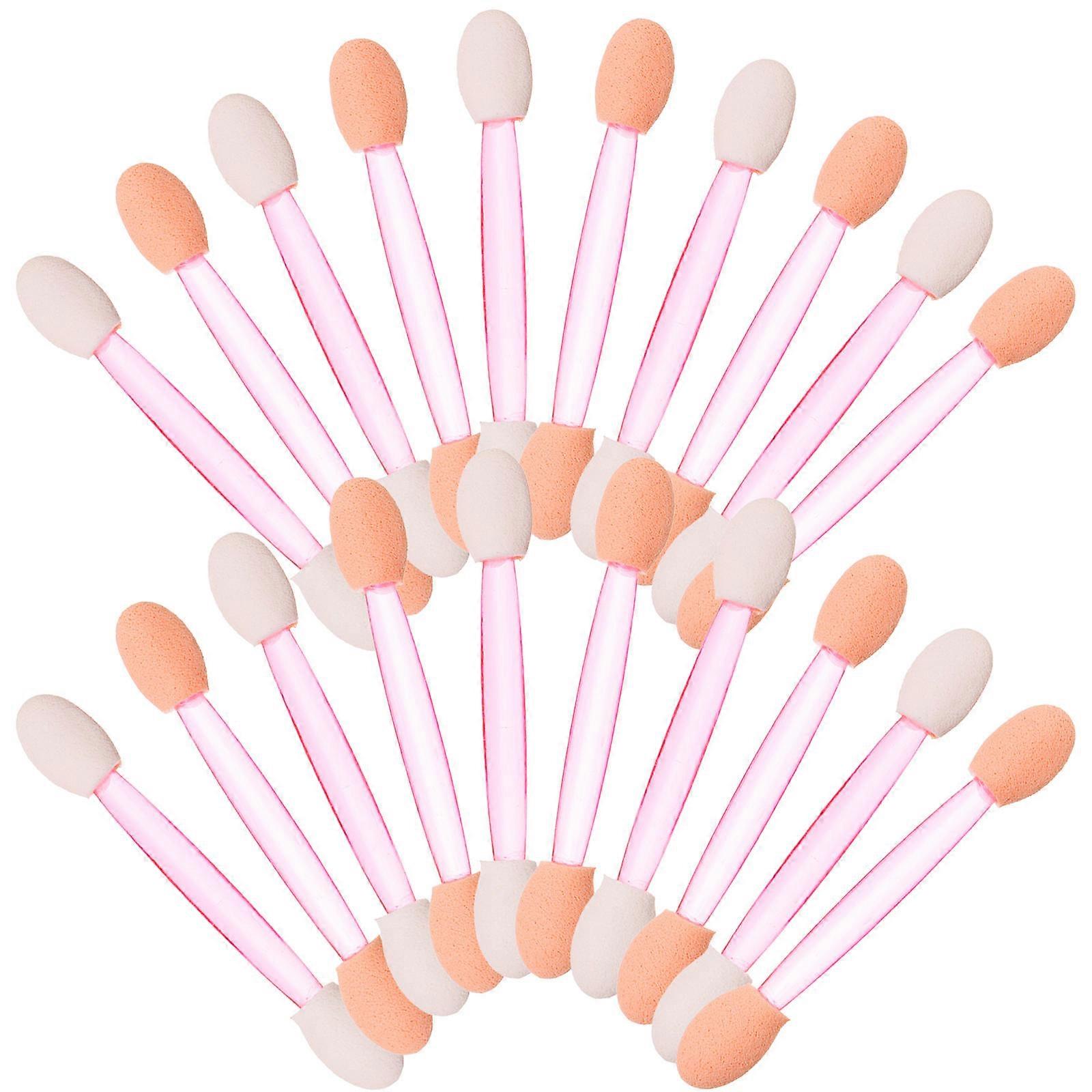 100PCS Disposable Doubleheaded Eyeshadow Brush Eyeshadow Makeup Brush Stick