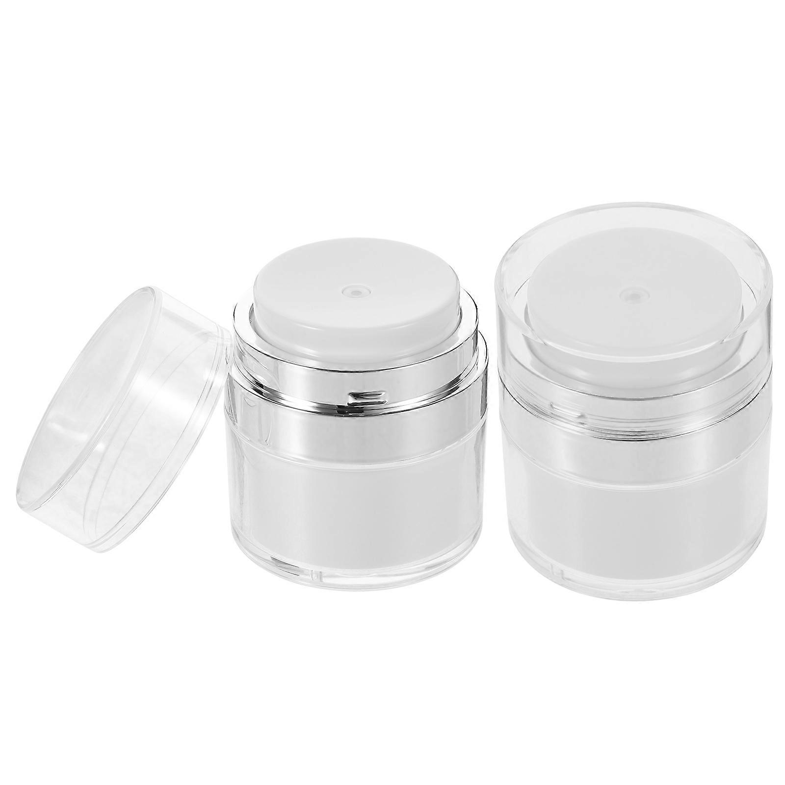 Plastic Cream Container for Storage 2Pcs Refillable Cosmetic Jars