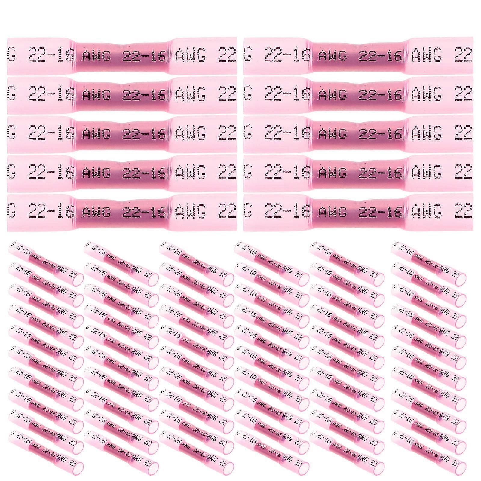 200pcs Insulated Heat Shrink Butt Connectors for Automotive Electrical Use with Heavy Duty Crimping Force and Wire Compatibility