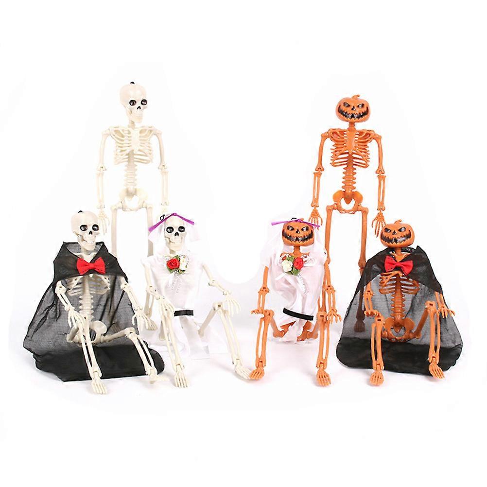 Simulated Bride Skeleton For Halloween Fun Decoration 15.7x3.9x2in Perfect For Home And Party Decor 1Set