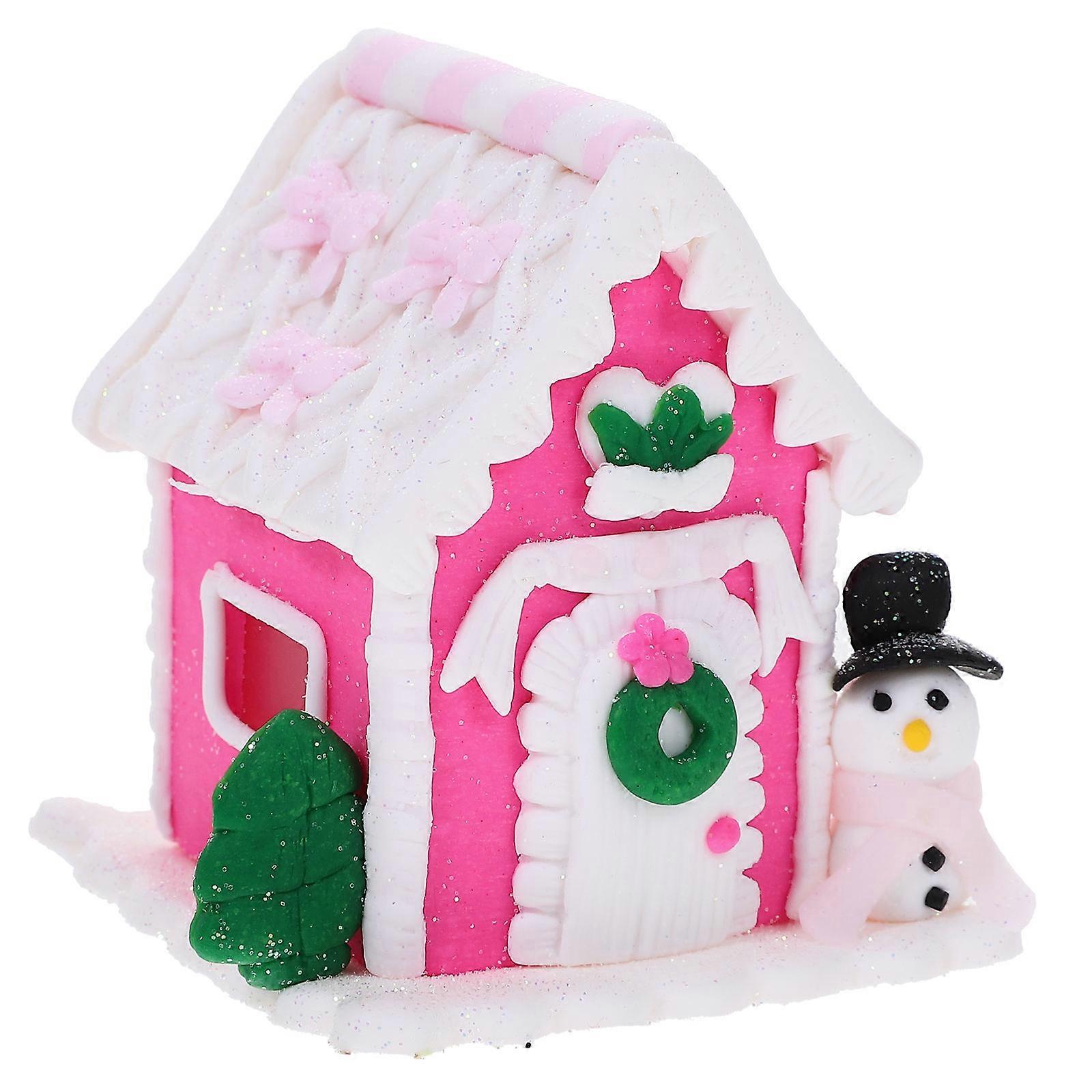 Mini Christmas House Table Centerpiece Decoration For Christmas Holiday Parties With Classic Christmas Style Attributes In Multi Color 1Pcs