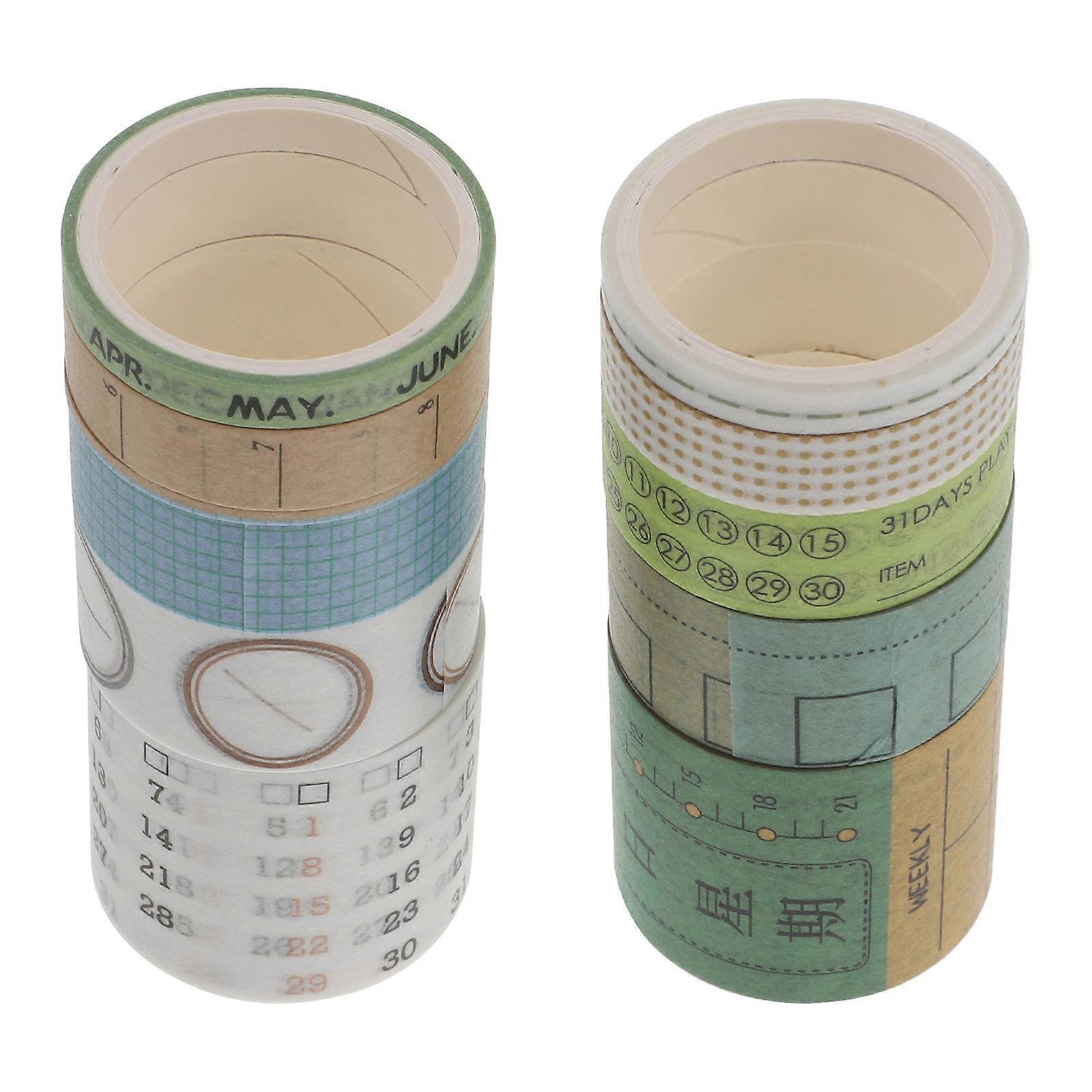 Washi Tape Decal 10 Rolls Self-adhesive Decorative Tapes For Gift Giving Assorted Color DIY Crafts