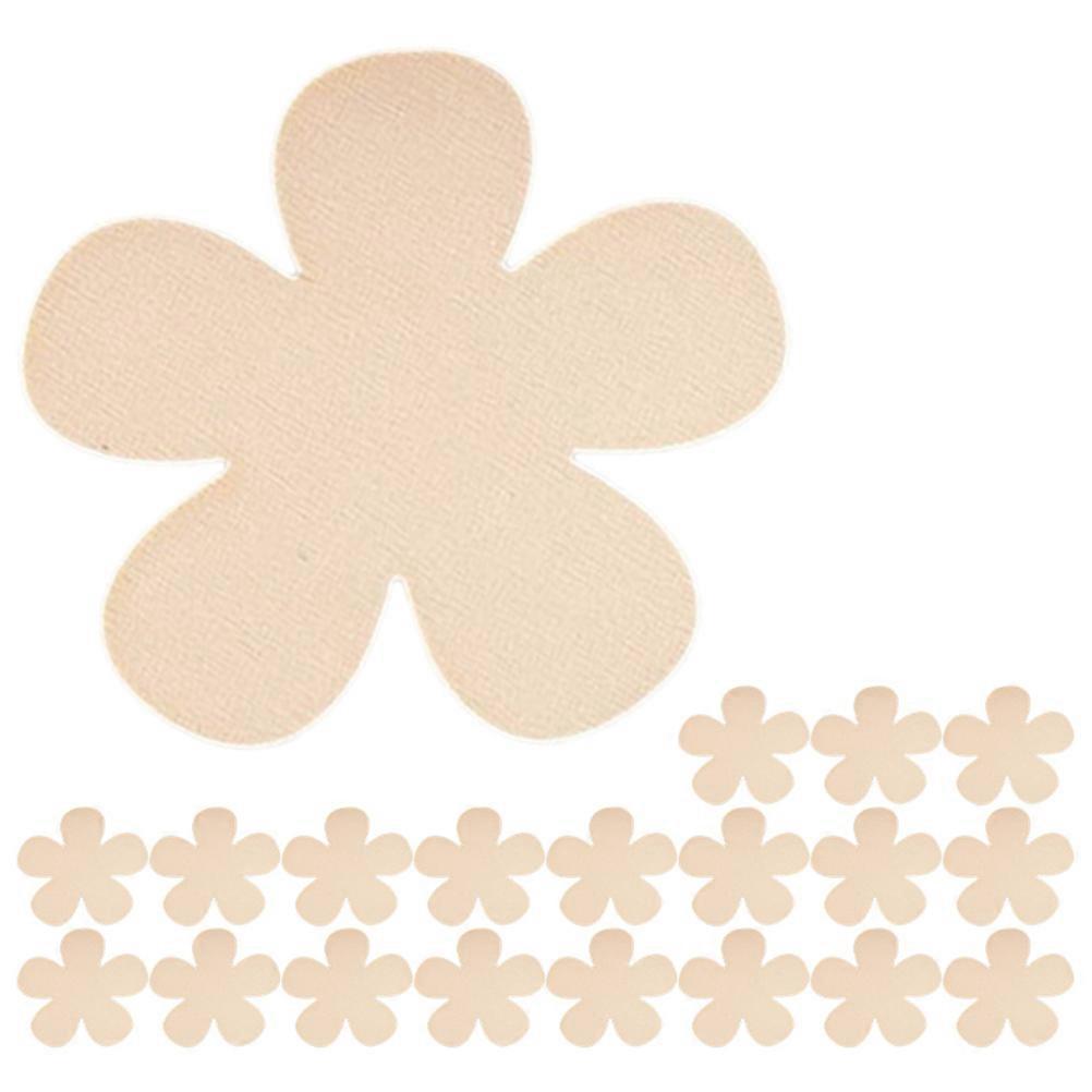 20pcs Wooden Flower Shapes Wooden Embellishments Unfinished Wooden Craft Tags