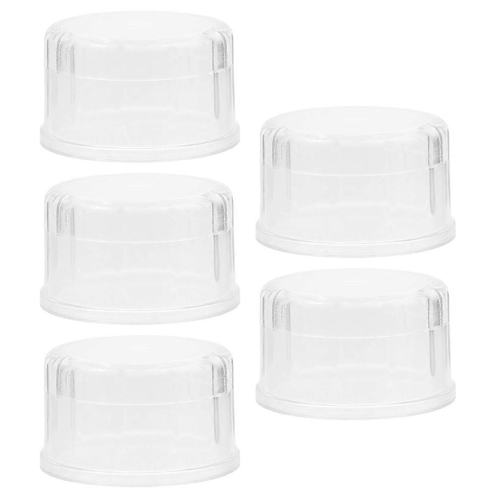 5pcs Transparent Plastic Shaker Cup Lid for Sealing Multi-Functional Anti-Splash Covers Reusable