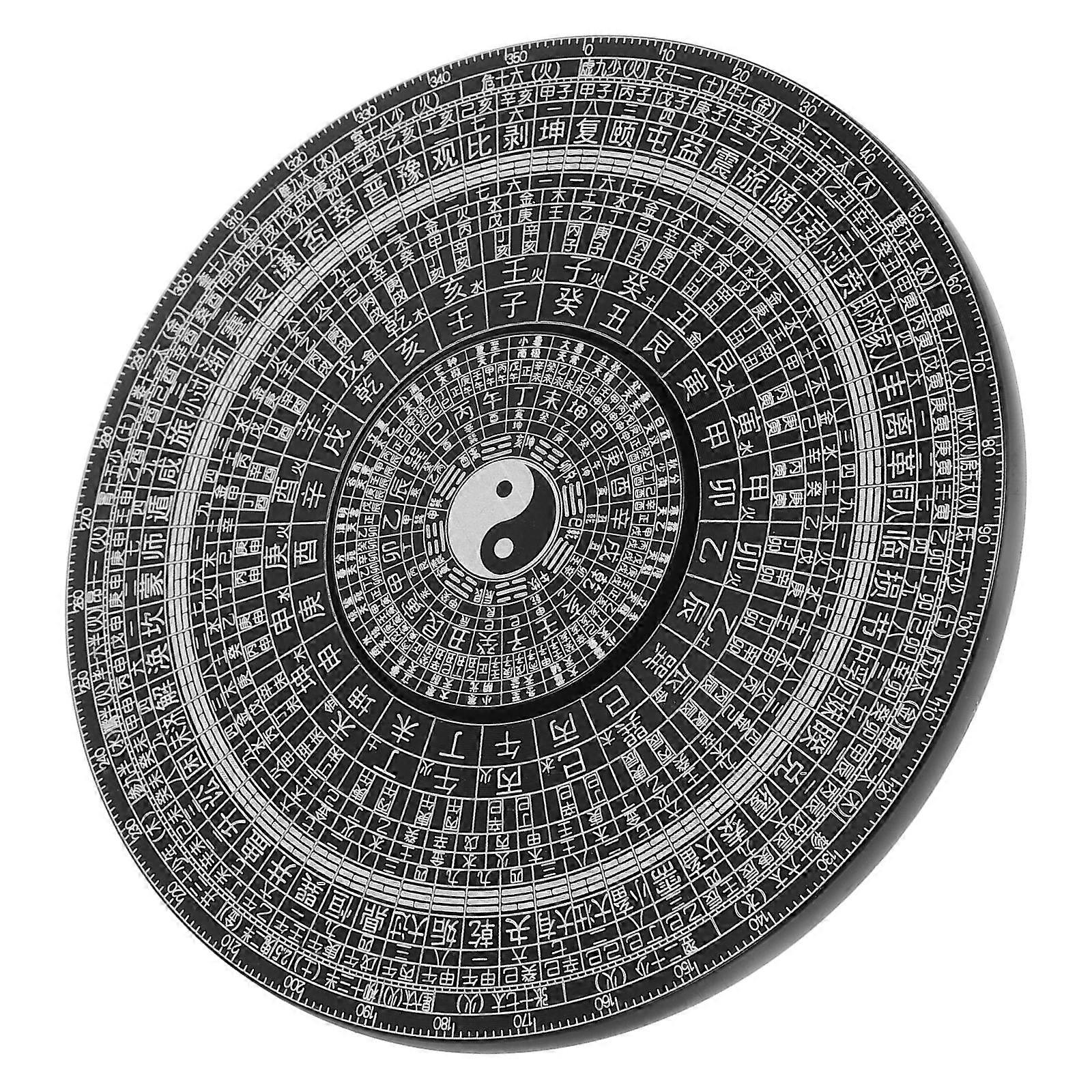 Chinese Feng Shui Compass with Bagua Design for Home Decor Made of Alloy Black Color Small Size 2.5