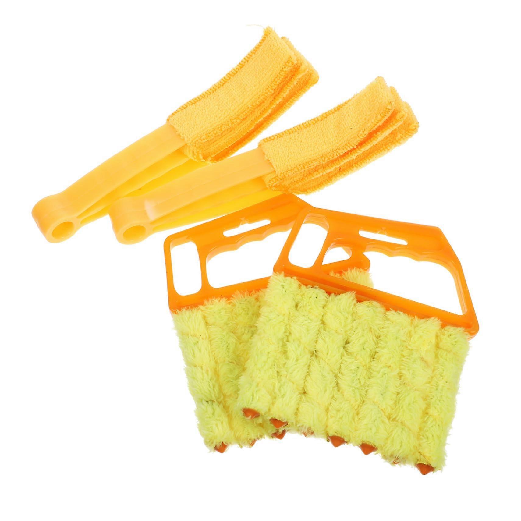 4piece window and AC cleaning brushes, lightweight and durable for hardtoreach areas.