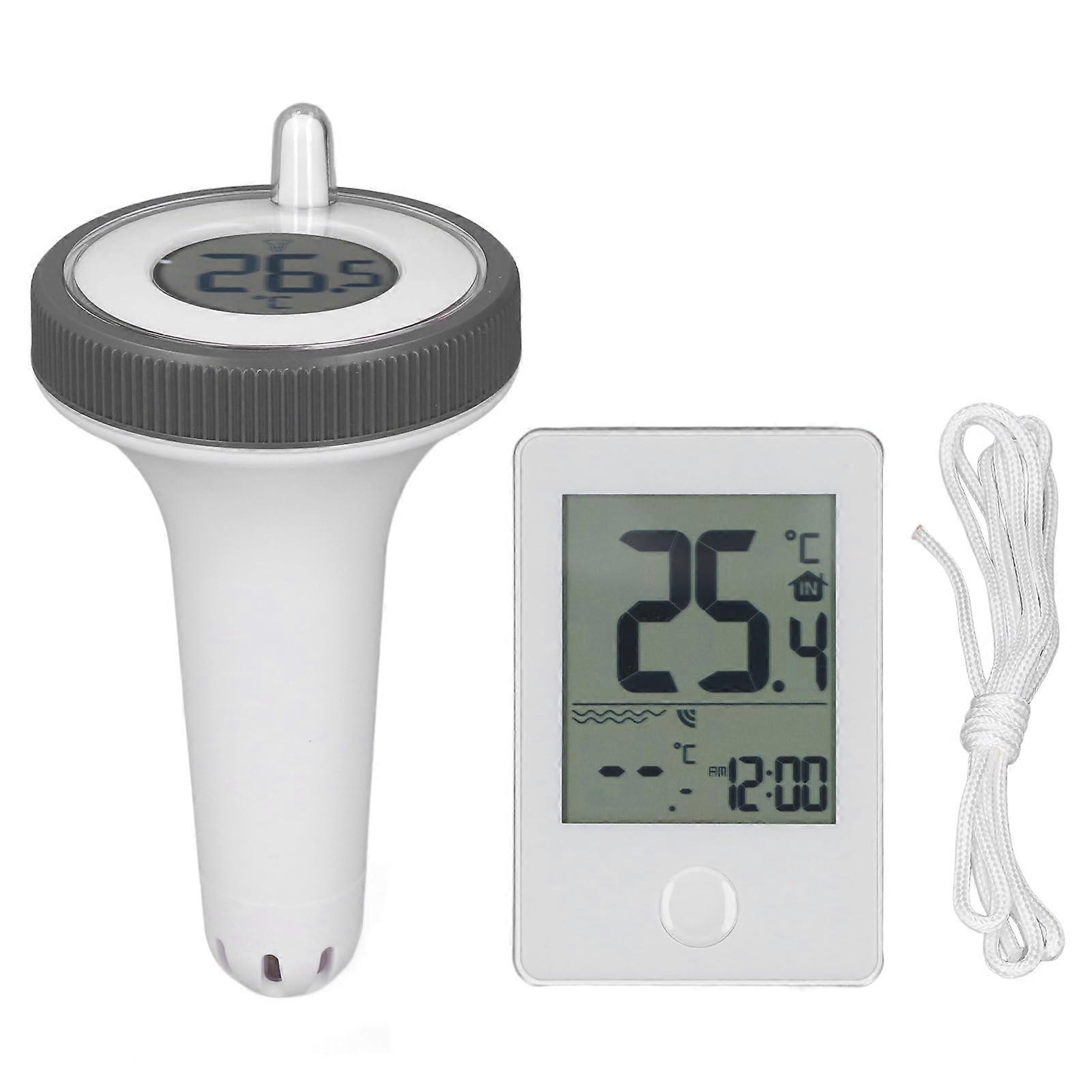 Digital Pool Thermometer Wireless Floating Thermometer LCD Display 0.1℃ Accuracy Waterproof Temperature Meter Monitor