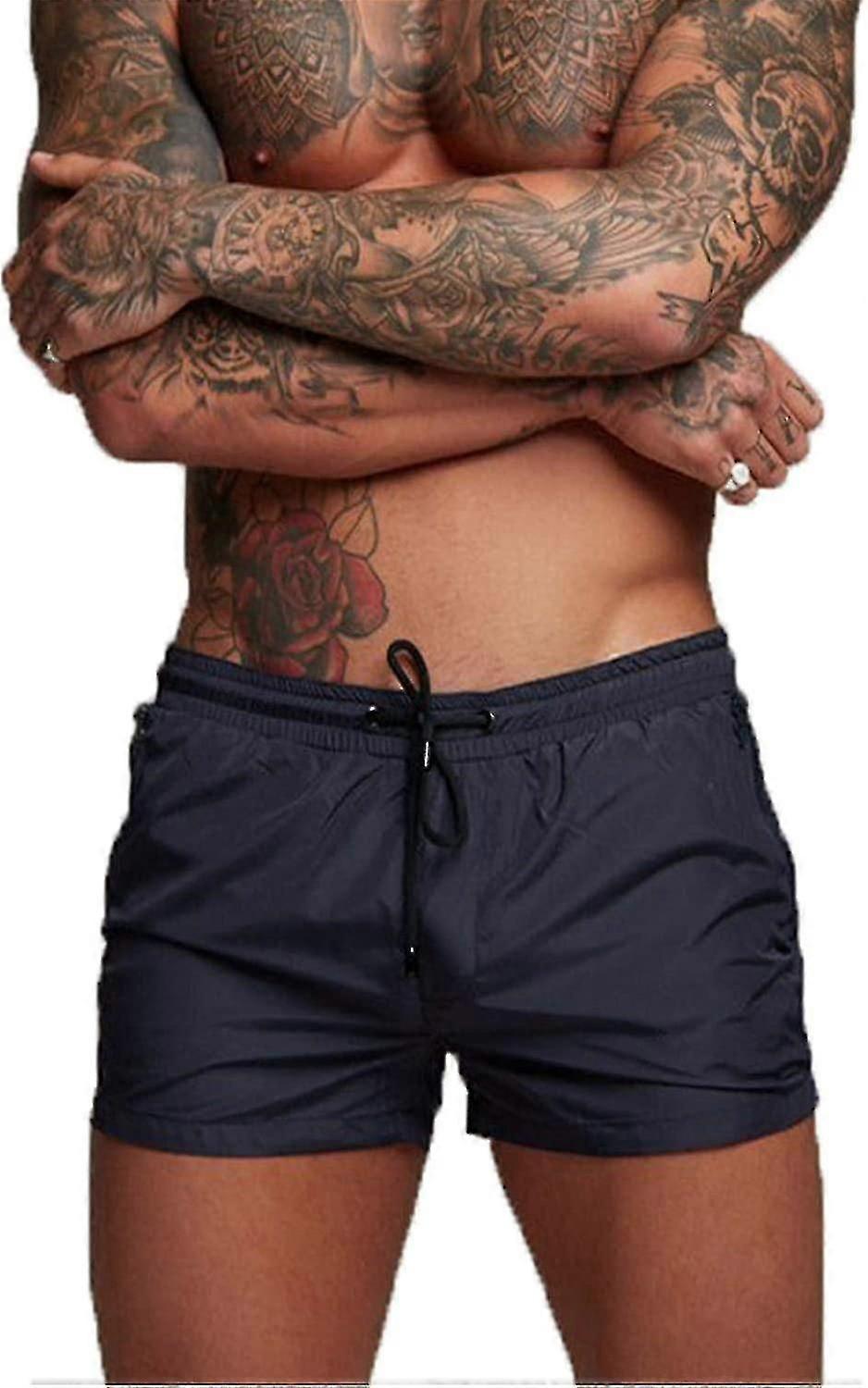 Mens Swimming Trunks Quick Dry Swim Shorts Swimwear Board Shorts Adjustable Drawstring Swimming Beach Shorts Boxer With Zipper Pocket Raoliang