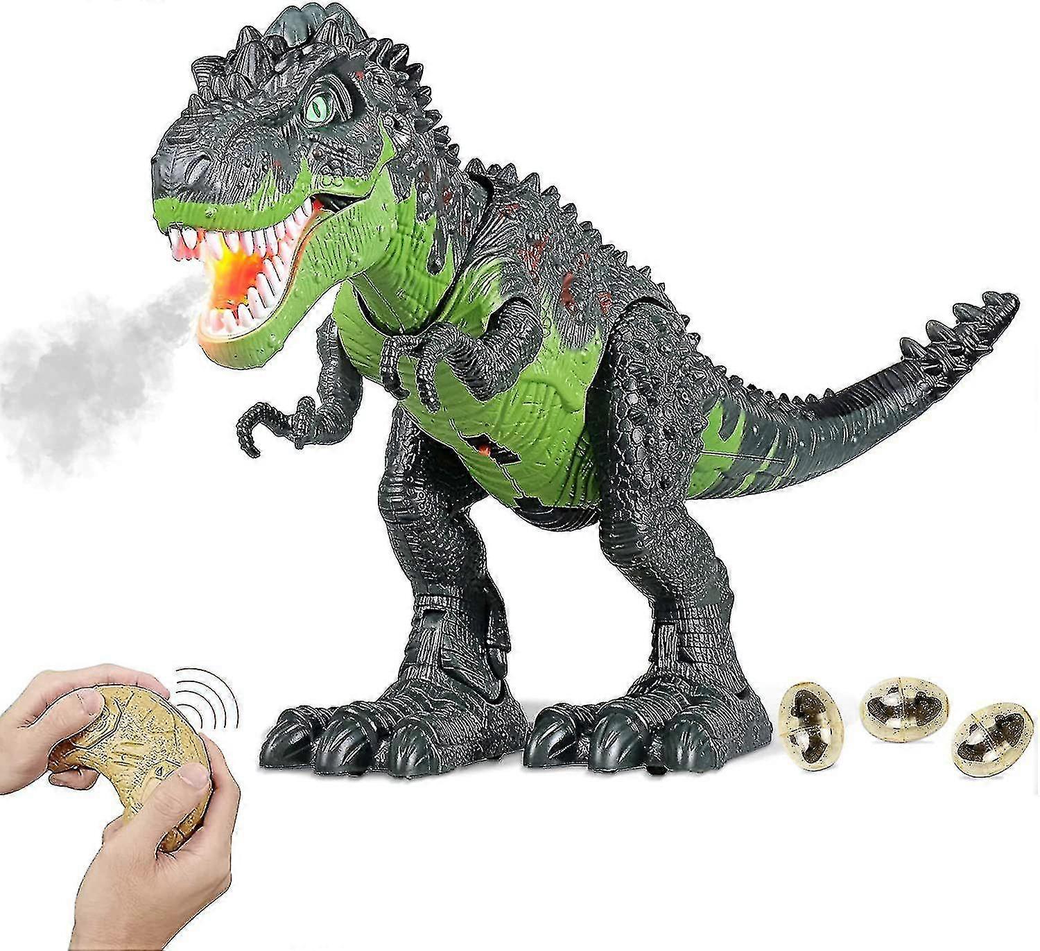 2025 2.4ghz Remote Control Dinosaur Toys, Walking Robot Dinosaur With Led Light Sound, Simulation