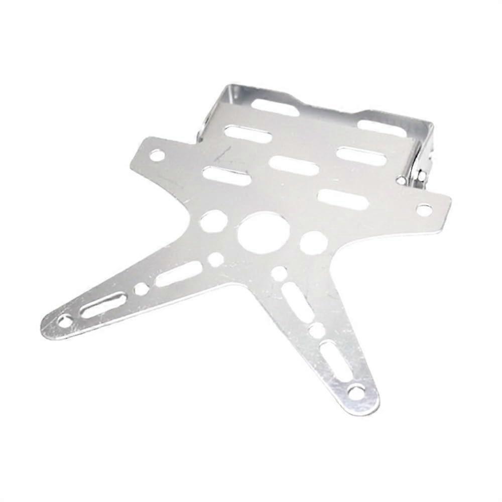 EKOMIS Motorcycle License Plate Holder Universal Aluminum Bracket Adjustable Registration Plate Cover Silver