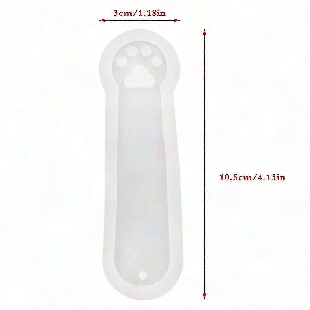 DIY Cat Paw Silicone Mold for Bookmarks & Epoxy Jewelry Making - Rectangle Shape